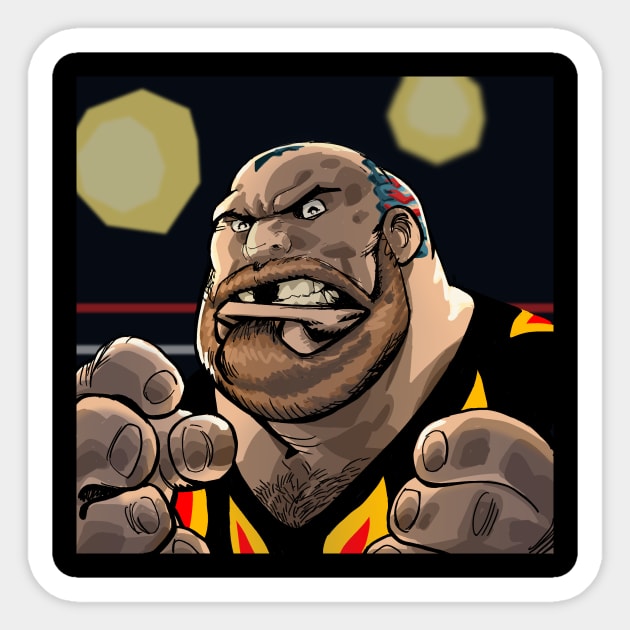 Bam Bam Bigelow Sticker by tsengaus